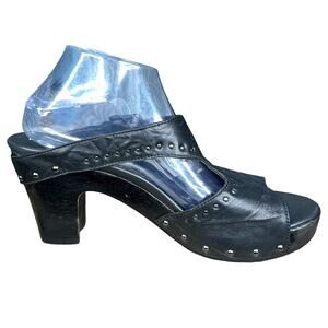 Dansko Women’s Ryder Black Leather Studded Clog Size 42 US 11.5/12